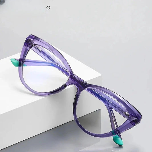 Women's Cat Eye Full Rim Reading Glasses Pfd2152 — view 1 | Rx Spectacle