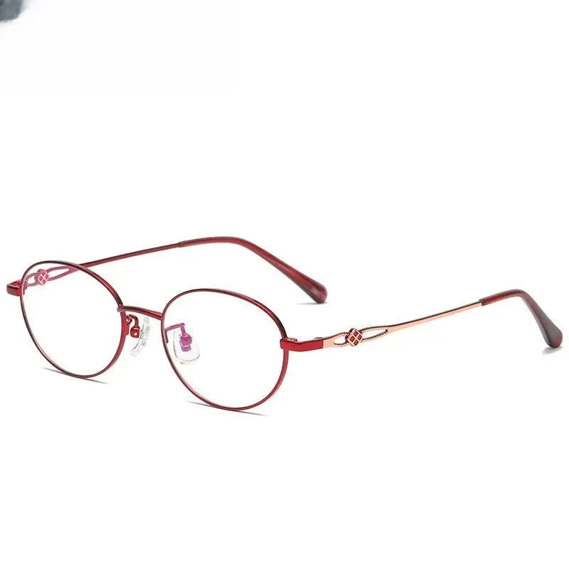 Unisex Oval Full Rim Titanium Prescription Glasses 391 — view 2 | Rx Spectacle