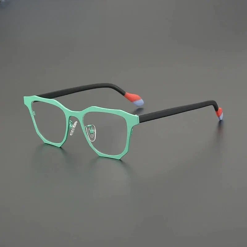 Women's Square Full Rim Titanium Prescription Glasses G85883 — view 5 | Rx Spectacle