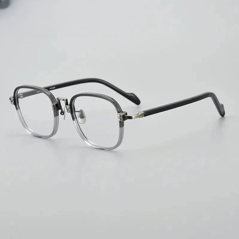 Unisex Square Full Rim Titanium Prescription Glasses 190038 — view 6 | Rx Spectacle