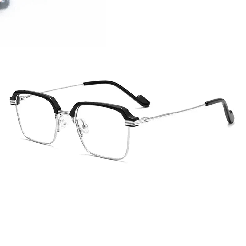 Unisex Polygon Full Rim Titanium Prescription Glasses 181094 — view 5 | Rx Spectacle