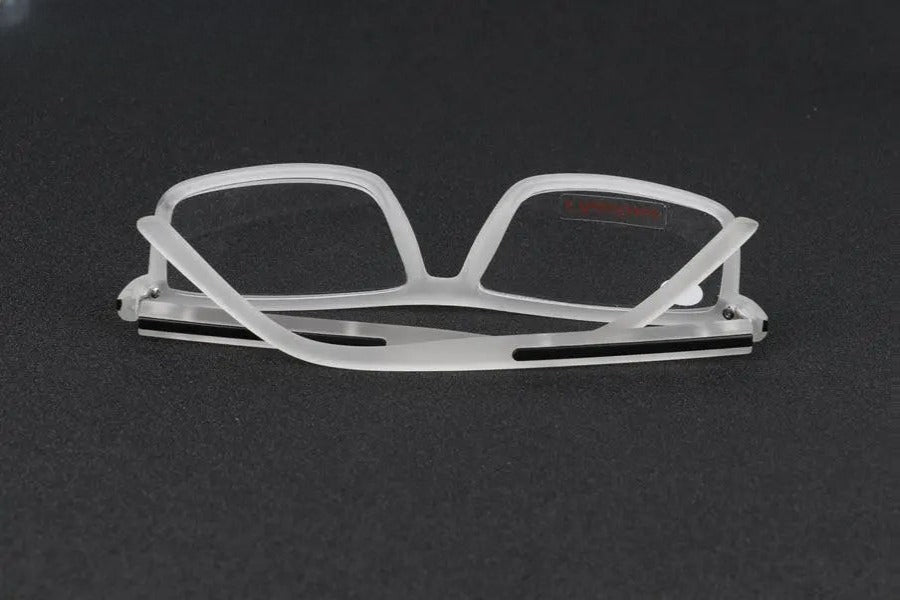 Unisex Square Full Rim Titanium Reading Glasses 1356 — view 11 | Rx Spectacle