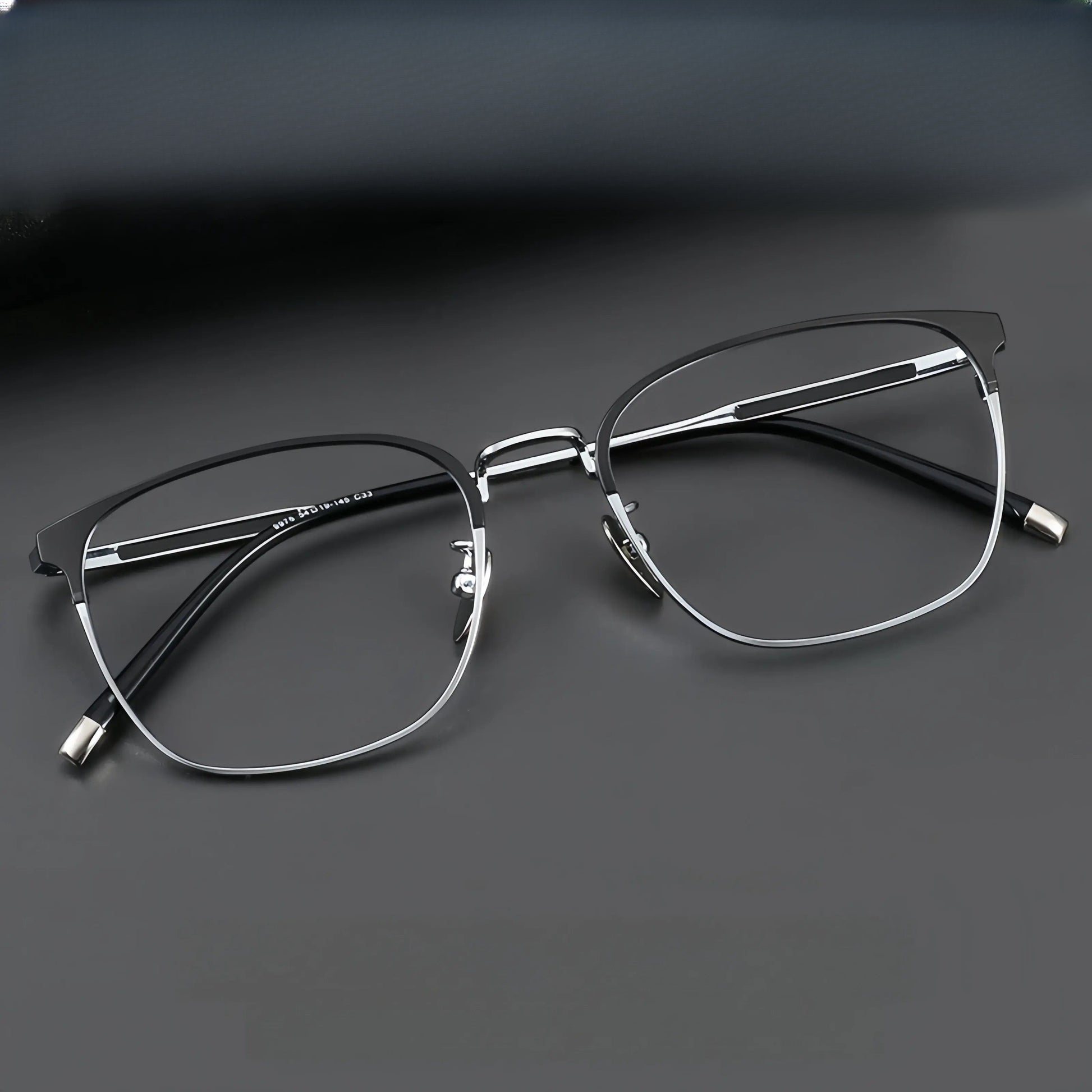Unisex Square Semi-Rimless Titanium Prescription Glasses 997600 — view 1 | Rx Spectacle