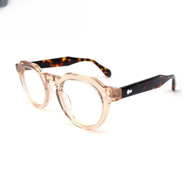 Unisex Round Full Rim Acetate Flat Top Prescription Glasses G62207 — view 6 | Rx Spectacle