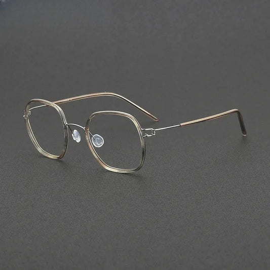Women's Square Full Rim Titanium Prescription Glasses 381052 — view 1 | Rx Spectacle