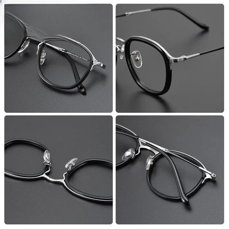 Unisex Round Full Rim Titanium Prescription Glasses Gxyj964 — view 8 | Rx Spectacle