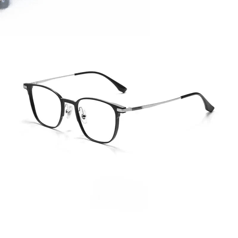 Men's Square Full Rim Titanium Prescription Glasses 28559 — view 6 | Rx Spectacle