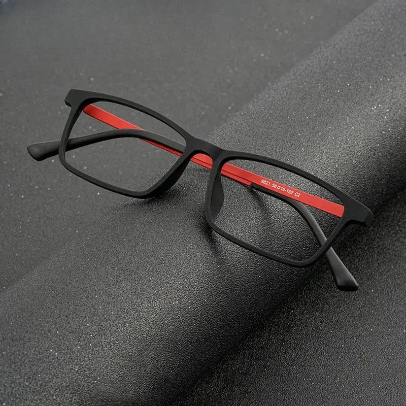 Unisex Square Full Rim Titanium Prescription Glasses 98214 — view 1 | Rx Spectacle