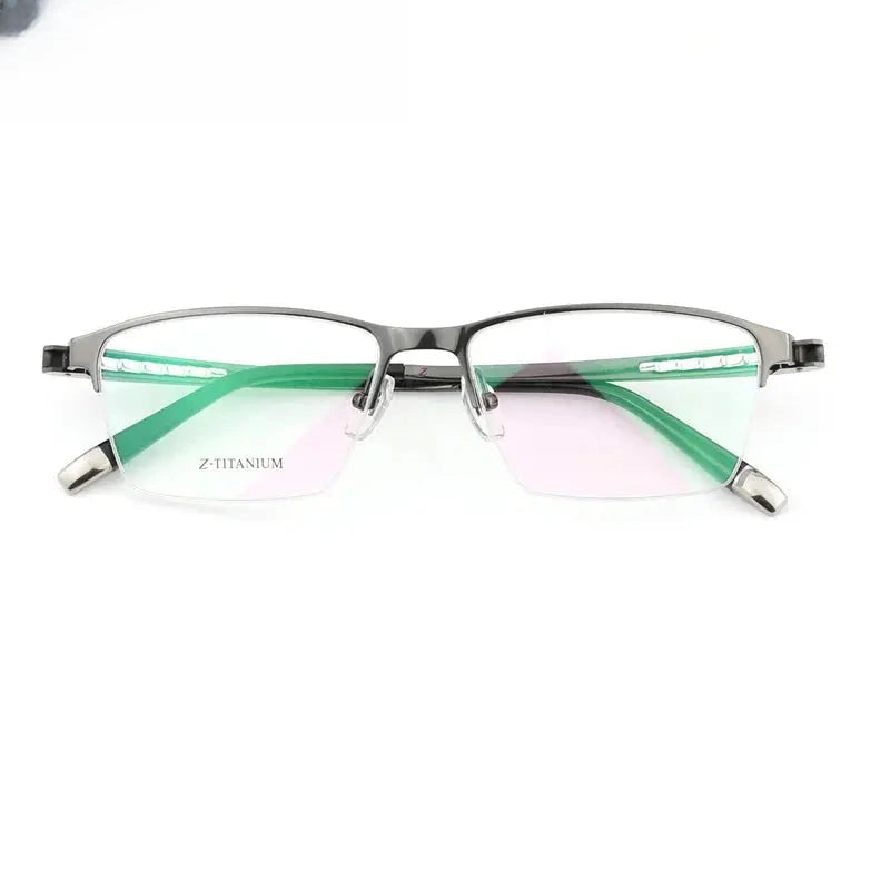 Women's Square Semi-Rimless Titanium Prescription Glasses 327039 — view 1 | Rx Spectacle