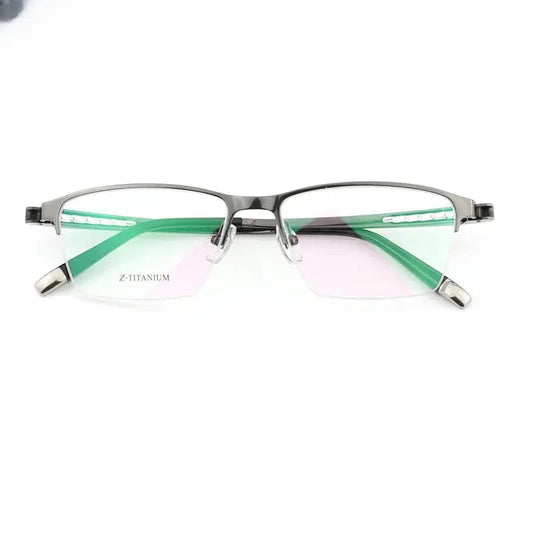 Women's Square Semi-Rimless Titanium Prescription Glasses 327039 — view 1 | Rx Spectacle