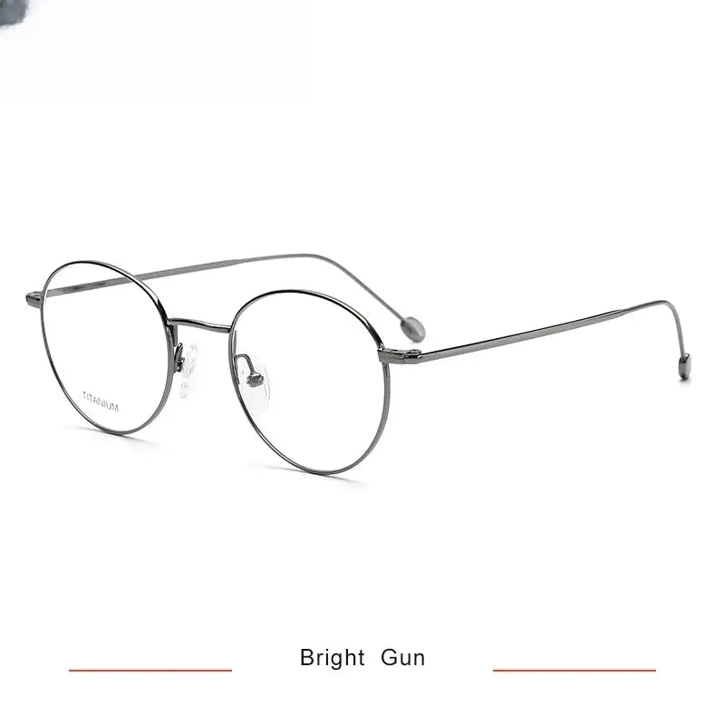 Women's Oval Full Rim Titanium Prescription Glasses 16052 — view 5 | Rx Spectacle