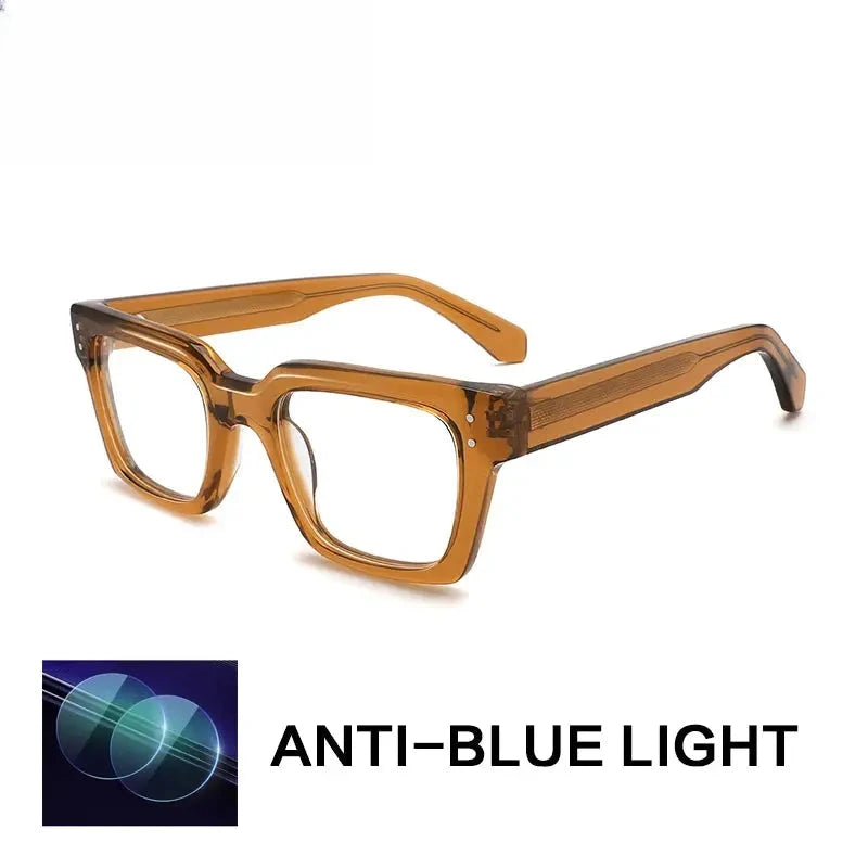Unisex Browline Full Rim Acetate Reading Glasses G2417 — view 5 | Rx Spectacle