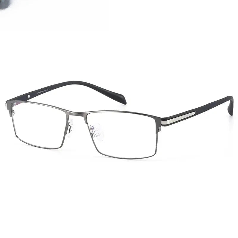 Men's Square Full Rim Titanium Prescription Glasses 889282 — view 3 | Rx Spectacle