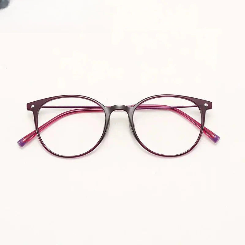 Women's Round Full Rim Alloy Prescription Glasses 32149 — view 3 | Rx Spectacle