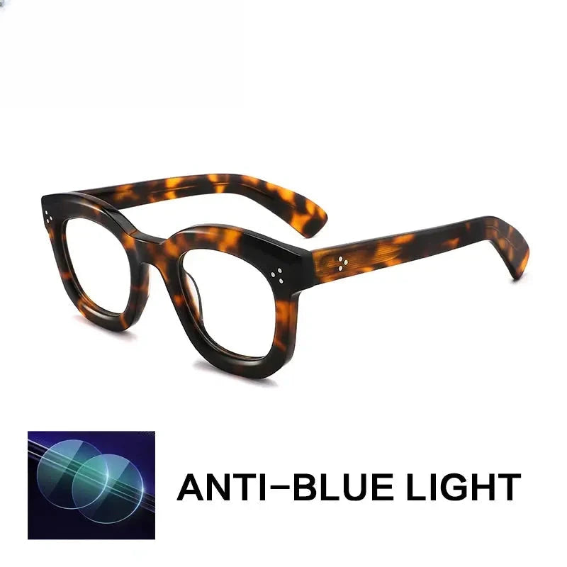 Unisex Oval Full Rim Acetate Flat Top Reading Glasses G62207 — view 4 | Rx Spectacle