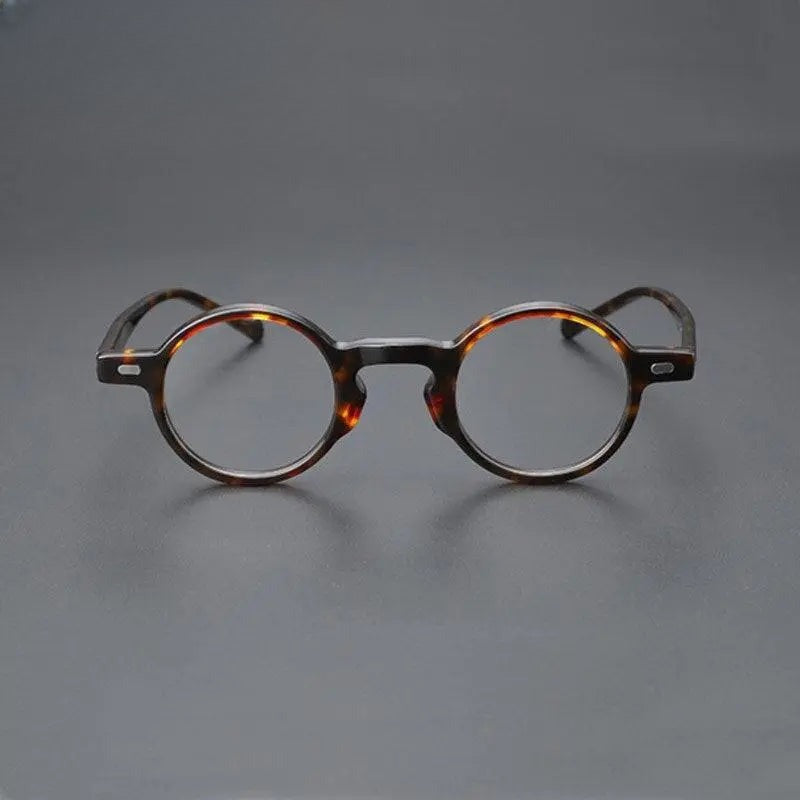 Unisex Round Full Rim Acetate Prescription Glasses Y077 — view 13 | Rx Spectacle