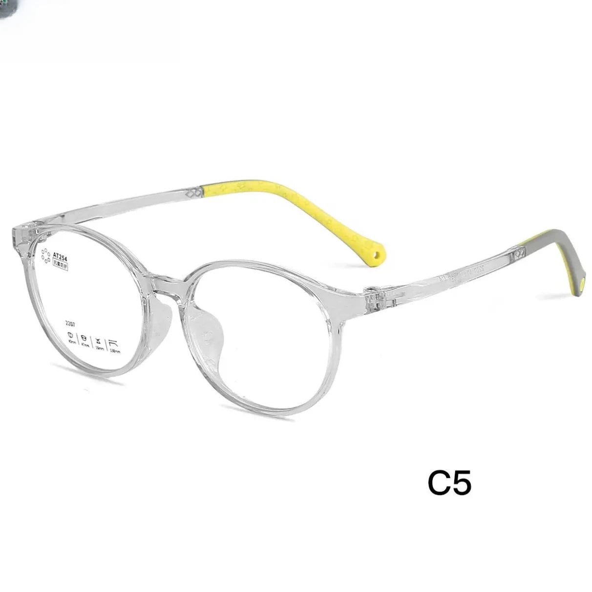 Unisex Round Full Rim Titanium Prescription Glasses 42207 — view 5 | Rx Spectacle