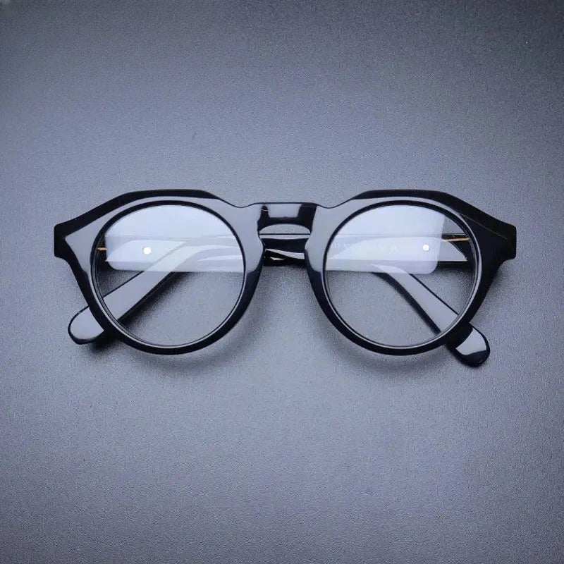 Unisex Round Full Rim Acetate Oversized Prescription Glasses Gxyj1197 — view 2 | Rx Spectacle