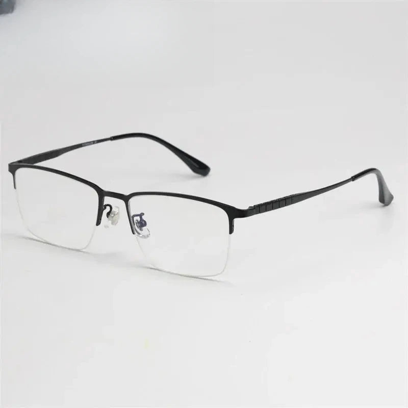 Men's Polygon Semi-Rimless Titanium Prescription Glasses 965003 — view 3 | Rx Spectacle