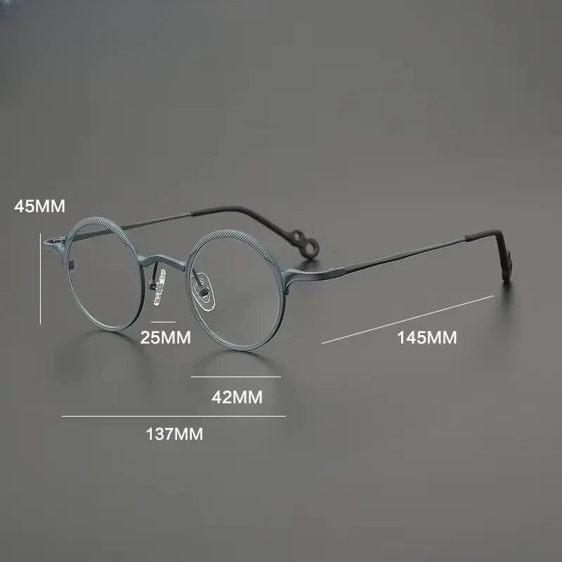 Women's Round Full Rim Titanium Prescription Glasses G85869 — view 2 | Rx Spectacle