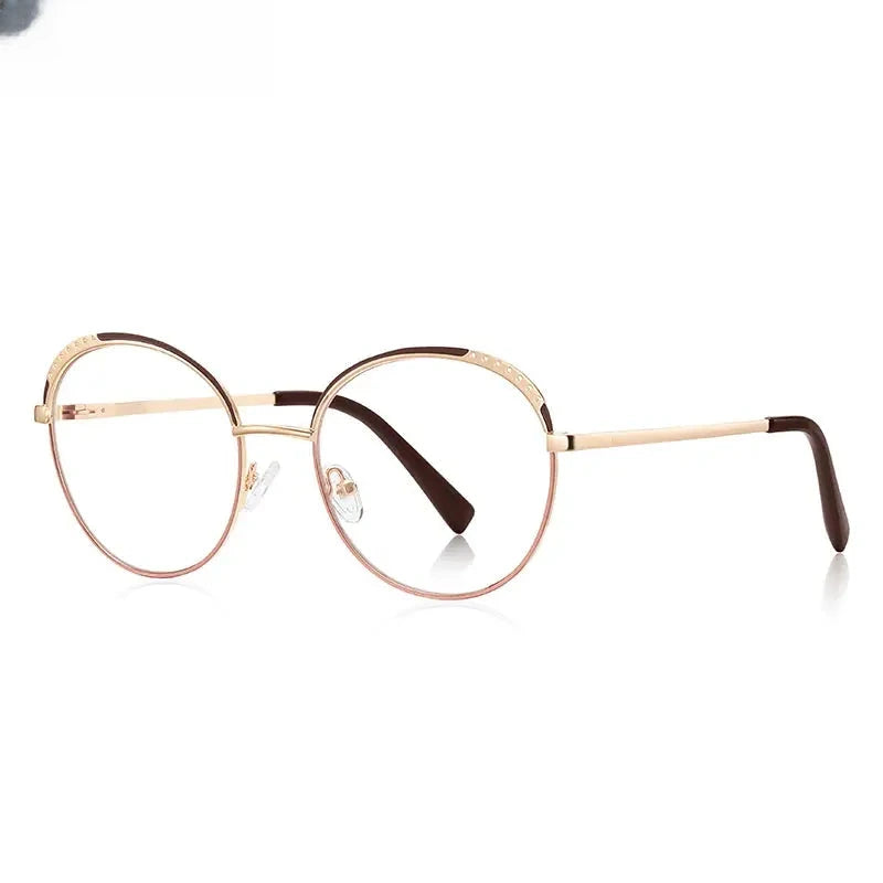 Women's Round Full Rim Plastic Reading Glasses Pfd3115 — view 8 | Rx Spectacle