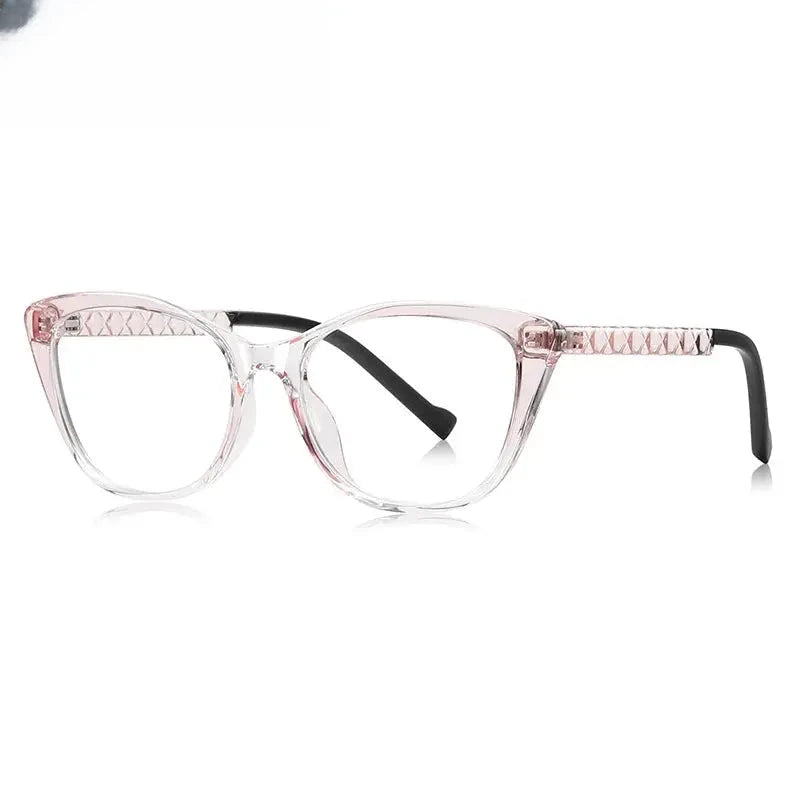 Women's Cat Eye Full Rim Titanium Prescription Glasses 474019 — view 4 | Rx Spectacle