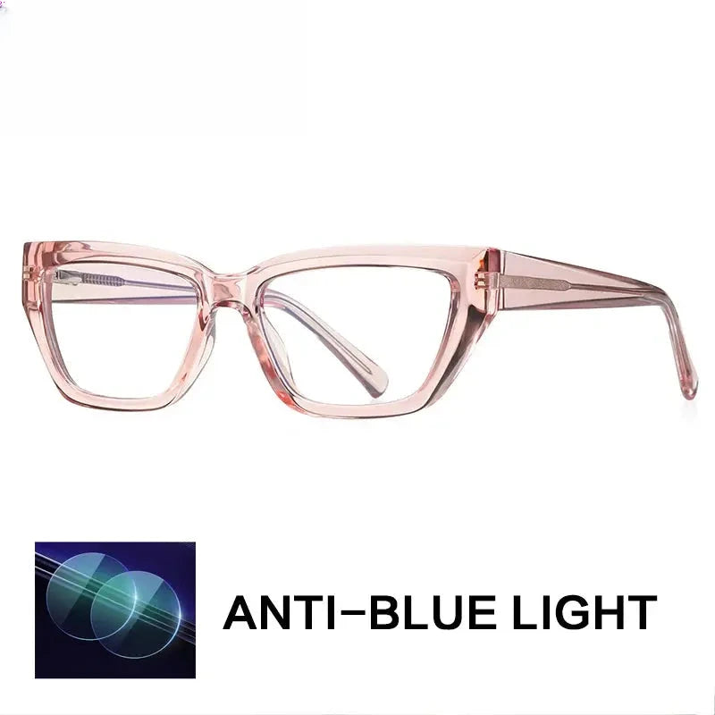 Women's Square Full Rim Titanium Reading Glasses G2155 — view 4 | Rx Spectacle