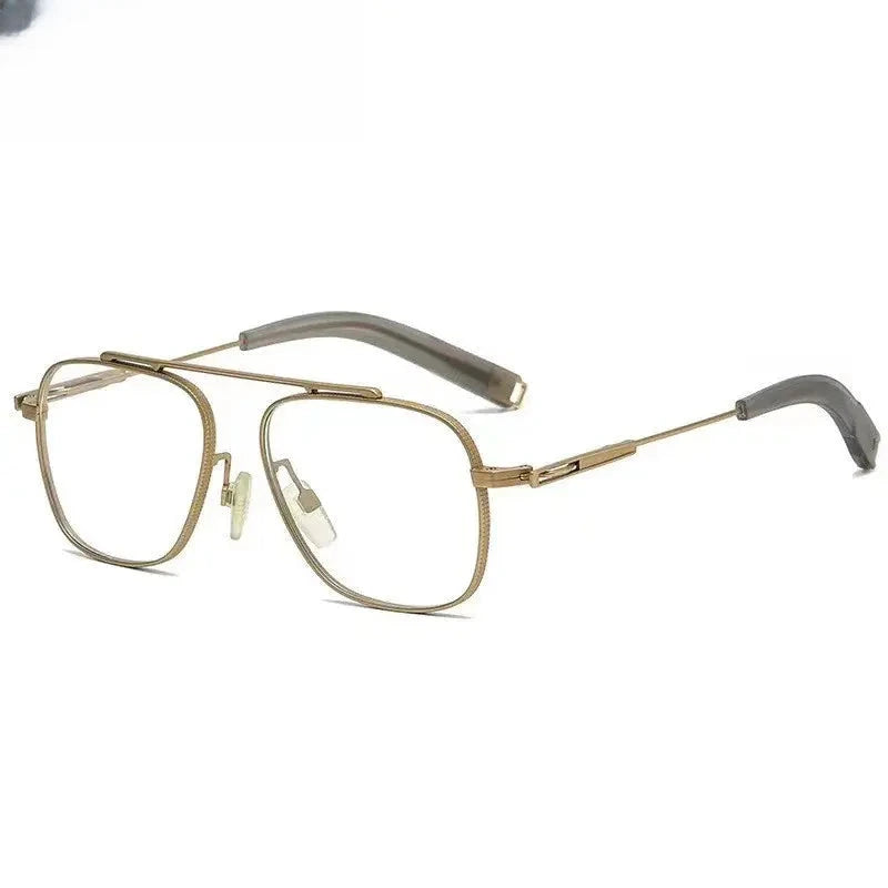Men's Square Full Rim Titanium Oversized Prescription Glasses 105776 — view 5 | Rx Spectacle