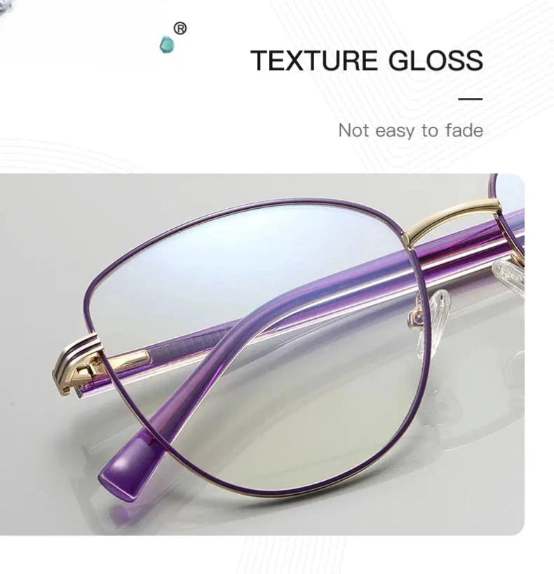 Women's Butterfly Full Rim Alloy Reading Glasses 3072 — view 5 | Rx Spectacle