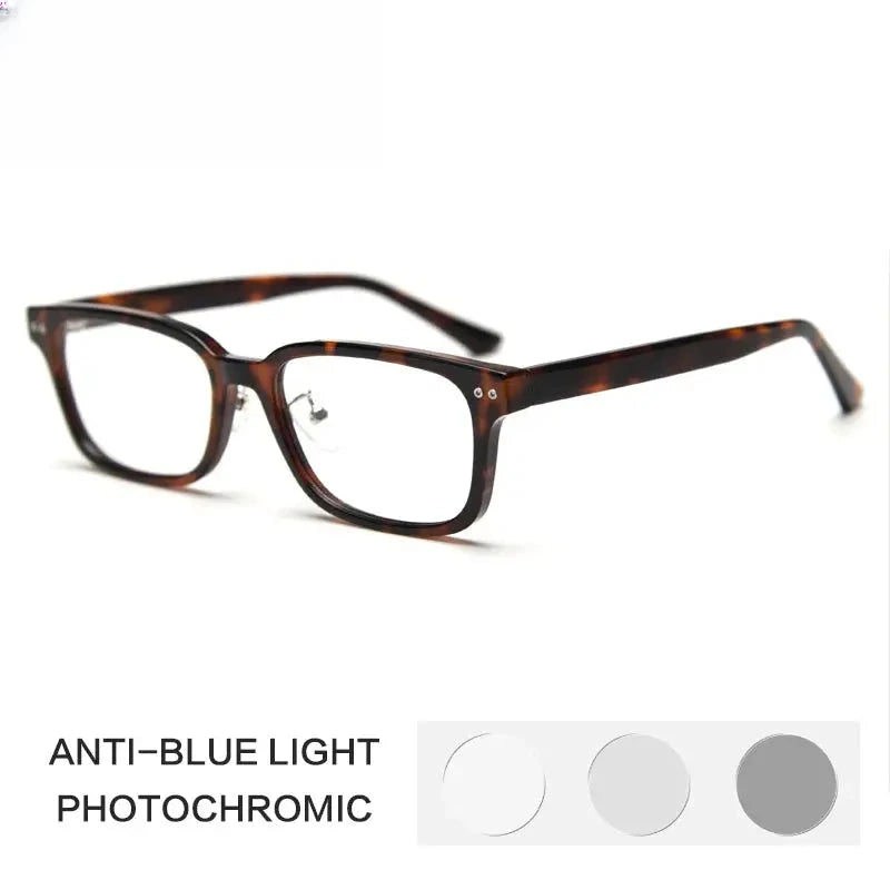 Unisex Square Full Rim Titanium Reading Glasses G83077 — view 4 | Rx Spectacle