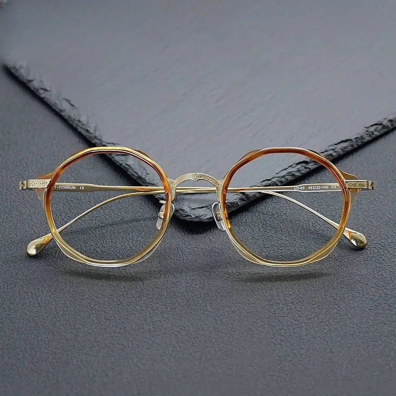 Women's Round Full Rim Titanium Prescription Glasses 922403 — view 1 | Rx Spectacle