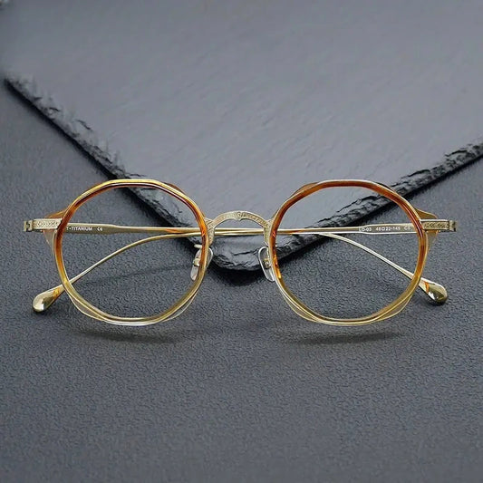Women's Round Full Rim Titanium Prescription Glasses 922403 — view 1 | Rx Spectacle