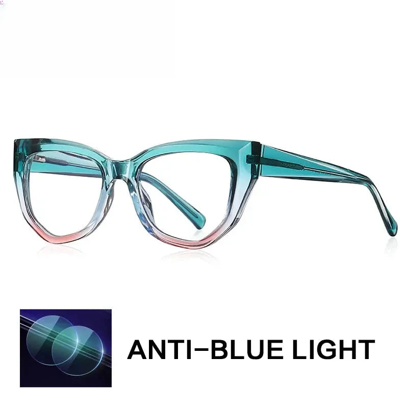 Women's Cat Eye Full Rim Titanium Reading Glasses Gx2156 — view 4 | Rx Spectacle