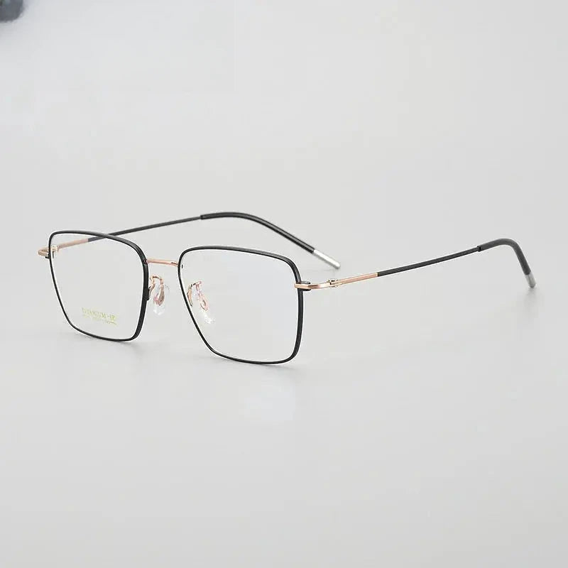 Unisex Polygon Full Rim Titanium Prescription Glasses 410003 — view 4 | Rx Spectacle