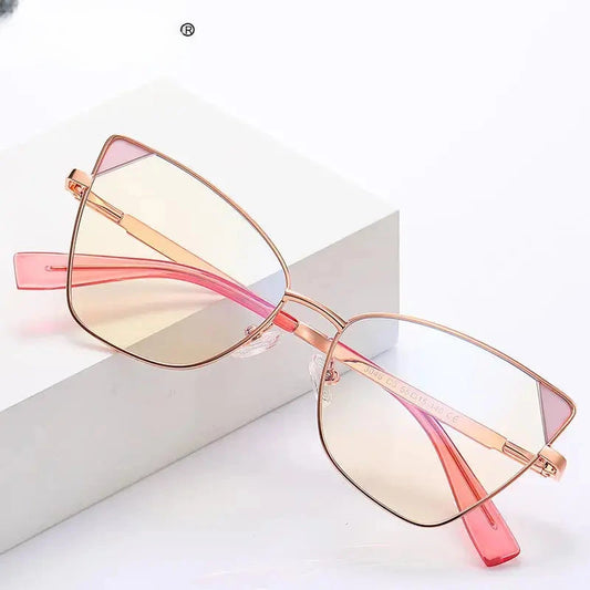 Women's Cat Eye Full Rim Titanium Reading Glasses 3046 — view 1 | Rx Spectacle
