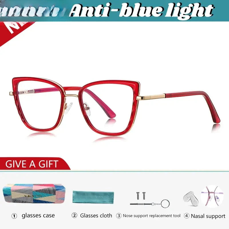 Women's Butterfly Full Rim TR90 Reading Glasses 43150 — view 6 | Rx Spectacle
