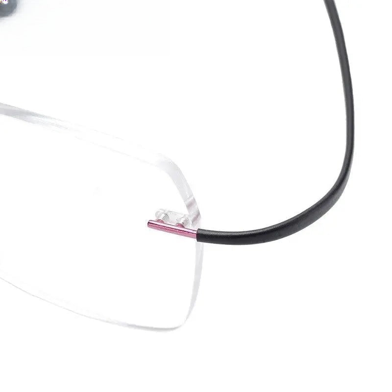 Unisex Square Rimless Prescription Glasses Kr6015 — view 10 | Rx Spectacle