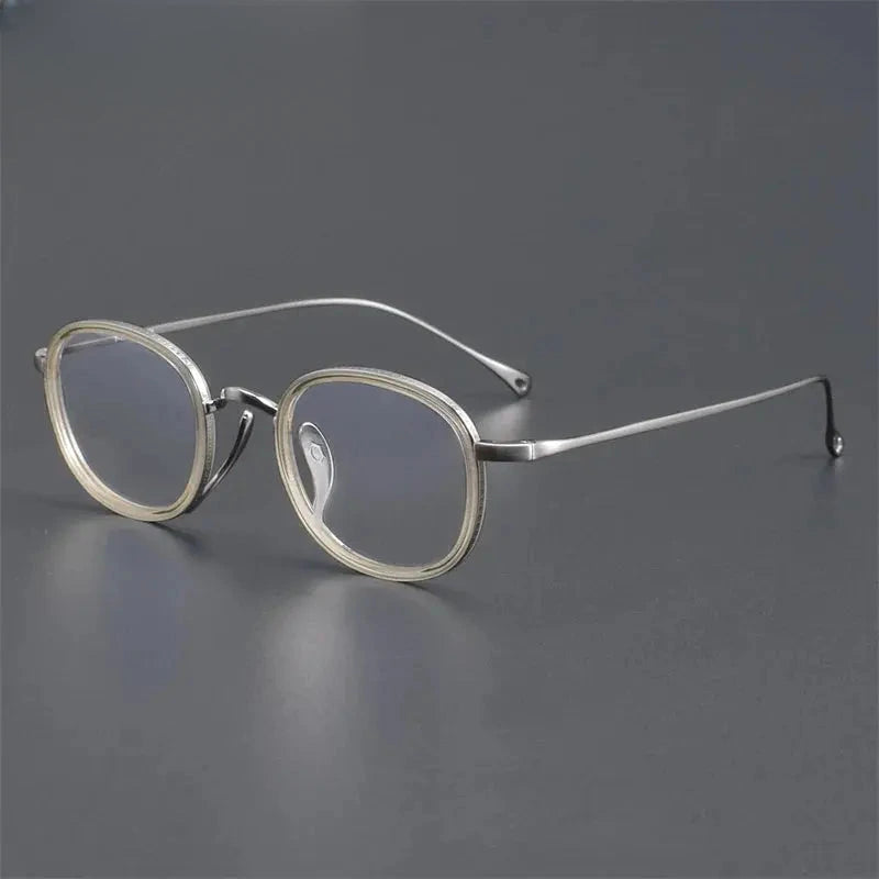 Women's Square Full Rim Titanium Prescription Glasses 73094 — view 5 | Rx Spectacle