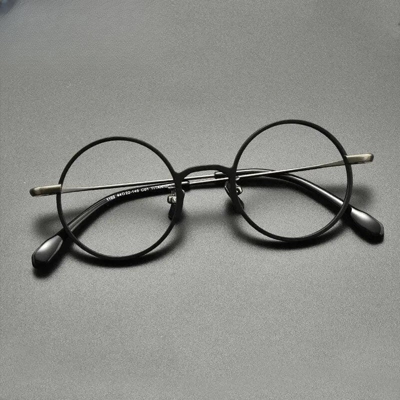 Unisex Round Full Rim Titanium Prescription Glasses Gxyj847 — view 3 | Rx Spectacle