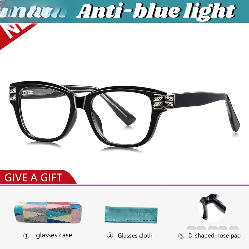 Unisex Square Full Rim Titanium Reading Glasses 313108 — view 3 | Rx Spectacle