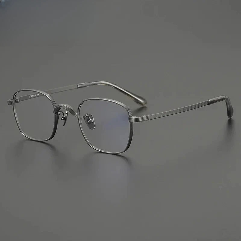 Women's Square Full Rim Titanium Prescription Glasses G2117 — view 3 | Rx Spectacle