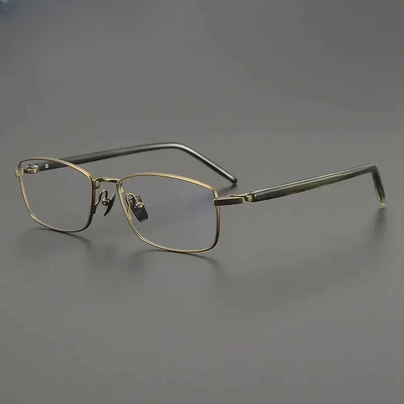 Unisex Square Full Rim Titanium Oversized Prescription Glasses Gxyj2648 — view 6 | Rx Spectacle