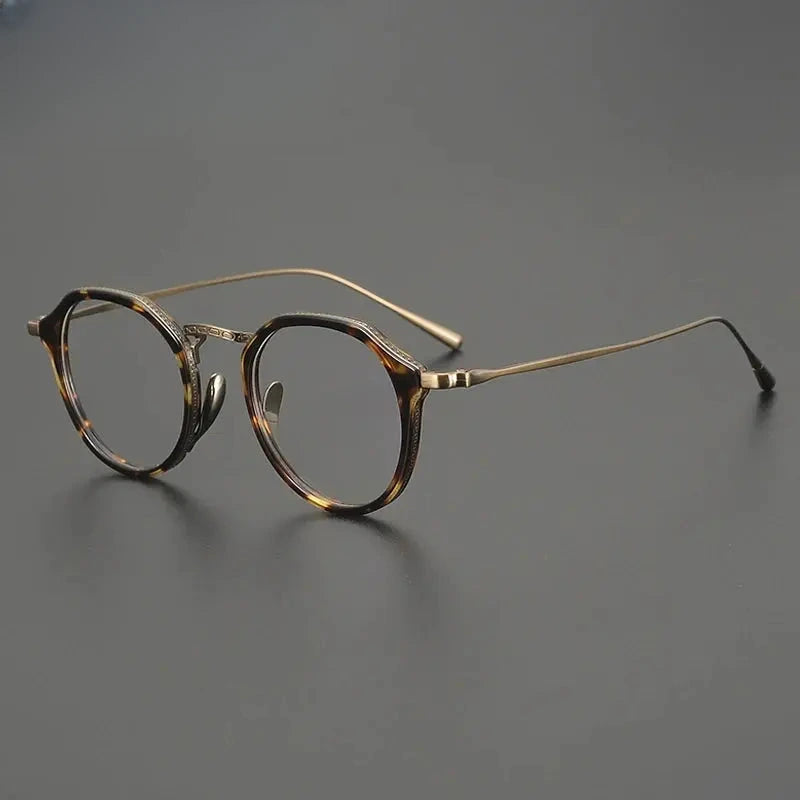 Women's Oval Full Rim Titanium Prescription Glasses G1113 — view 6 | Rx Spectacle