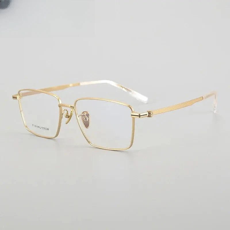 Unisex Polygon Full Rim Titanium Prescription Glasses 886021 — view 6 | Rx Spectacle