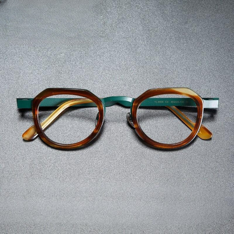 Unisex Round Full Rim Titanium Prescription Glasses Gxyj919 — view 3 | Rx Spectacle