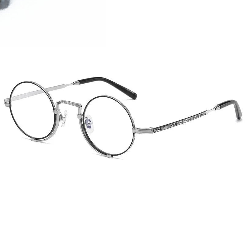 Unisex Round Full Rim Titanium Prescription Glasses Gxyj998 — view 5 | Rx Spectacle