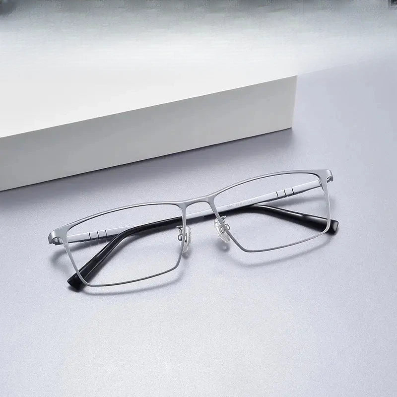 Unisex Polygon Full Rim Titanium Prescription Glasses 65050 — view 1 | Rx Spectacle