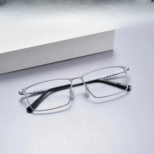Unisex Polygon Full Rim Titanium Prescription Glasses 65050 — view 1 | Rx Spectacle