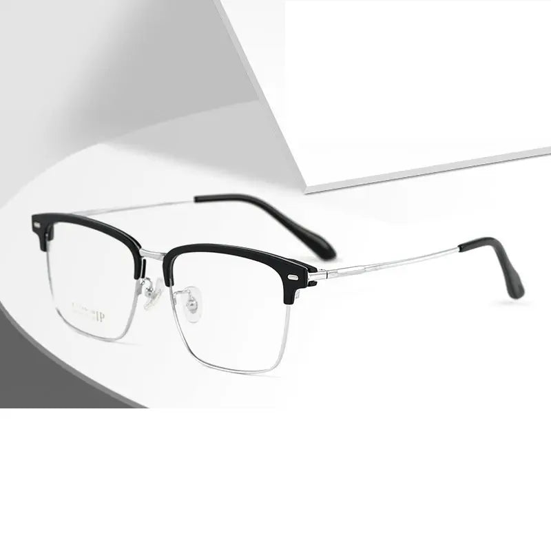 Men's Square Full Rim Titanium Prescription Glasses 231947 — view 1 | Rx Spectacle