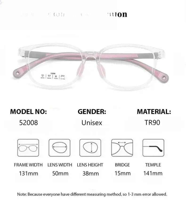Unisex Square Full Rim Titanium Prescription Glasses 6520 — view 4 | Rx Spectacle